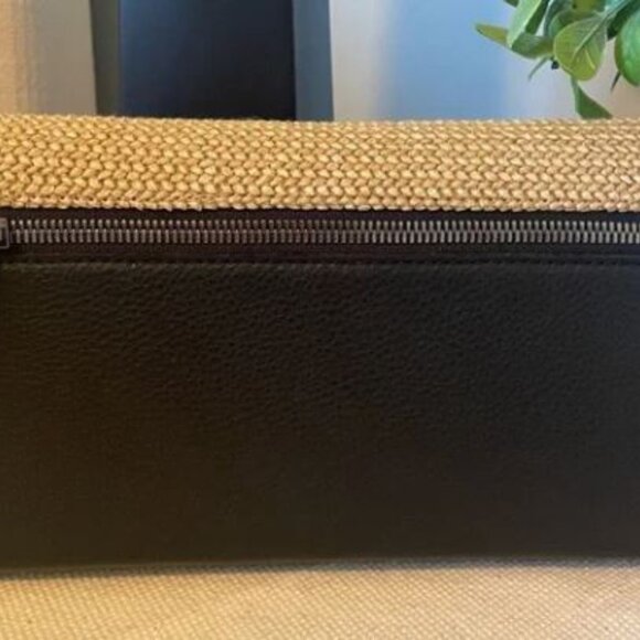 EUC Hammitt AJ Crossbody Clutch Chaparral Raffia/Gunmetal - Picture 3 of 12